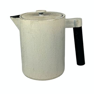 Kohi 1.2l coffee pot, cast iron teapot, white