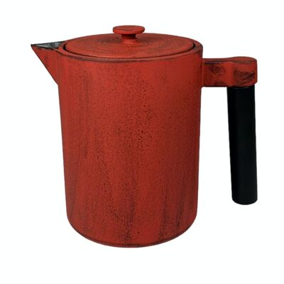 Kohi 1.2L Coffee Pot, Cast Iron Teapot, Red