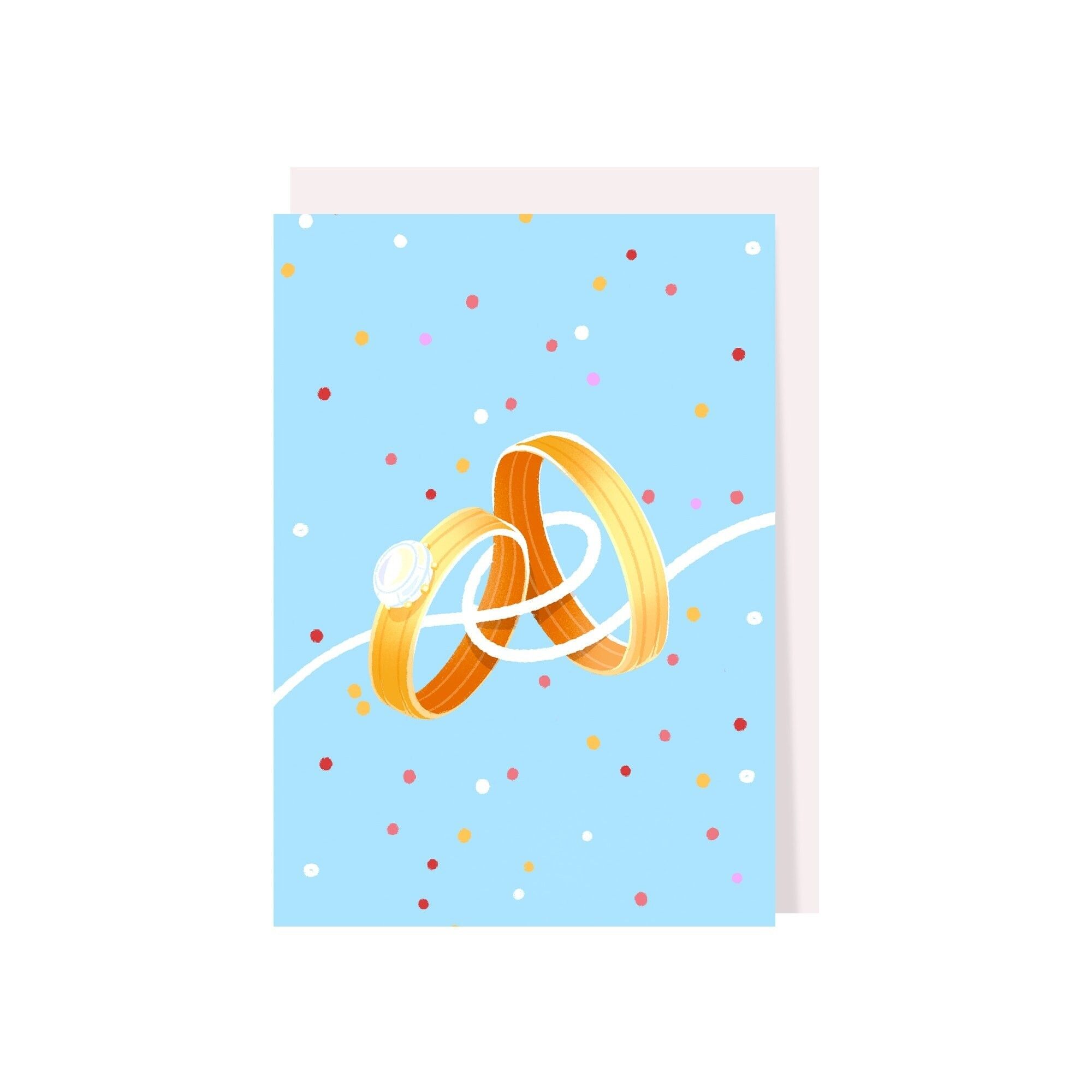 Anneaux de mariage Carte de vœux