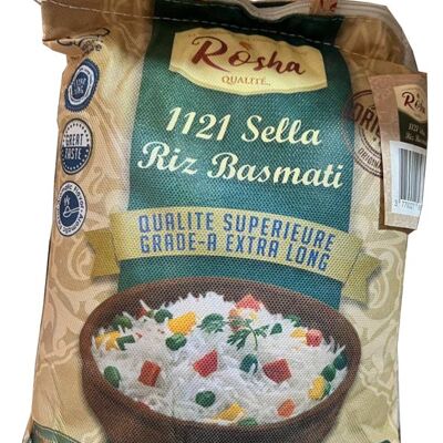 Riz Basmati 1121 Sella du Pakistan en sachet 5kg