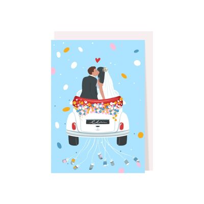 Cartolina d'auguri di bacio di nozze