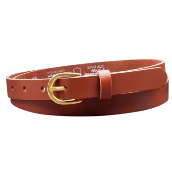 Ceinture 20 mm croûte de cuir modèle EH110-SL-Cognac 3