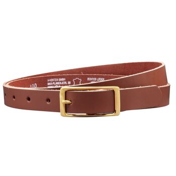 Ceinture 20 mm en croûte de cuir modèle EH12-SL-Brun Clair 2