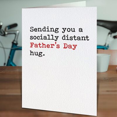 Socially Distant Hug Father's Day Card Funny Father's Day Card