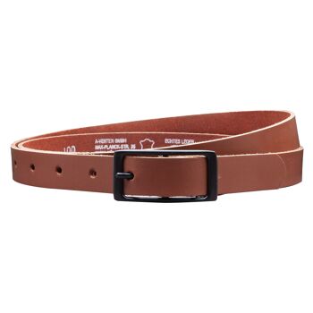 Ceinture 20 mm croûte de cuir modèle EH13-SL-Brun clair 2