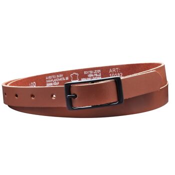 Ceinture 20 mm croûte de cuir modèle EH13-SL-Brun clair 3