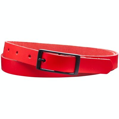 Cintura da 20 mm in pelle crosta modello EH13-SL-Rosso