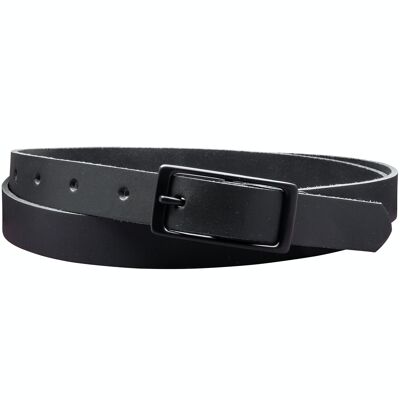 Ceinture 20 mm en croûte de cuir modèle EH13-SL-Noir