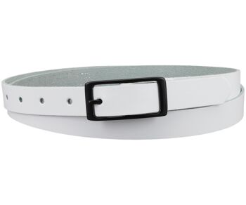 Ceinture en croûte de cuir 20 mm modèle EH13-SL-Blanc