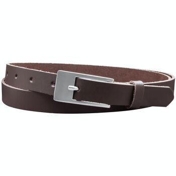 Ceinture 20 mm croûte de cuir modèle EH14-SL-Dark Brown 1