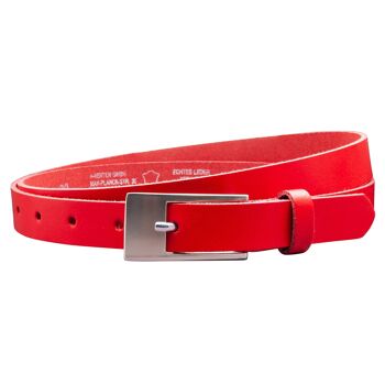 Ceinture 20 mm croûte de cuir modèle EH14-SL-Rouge 2