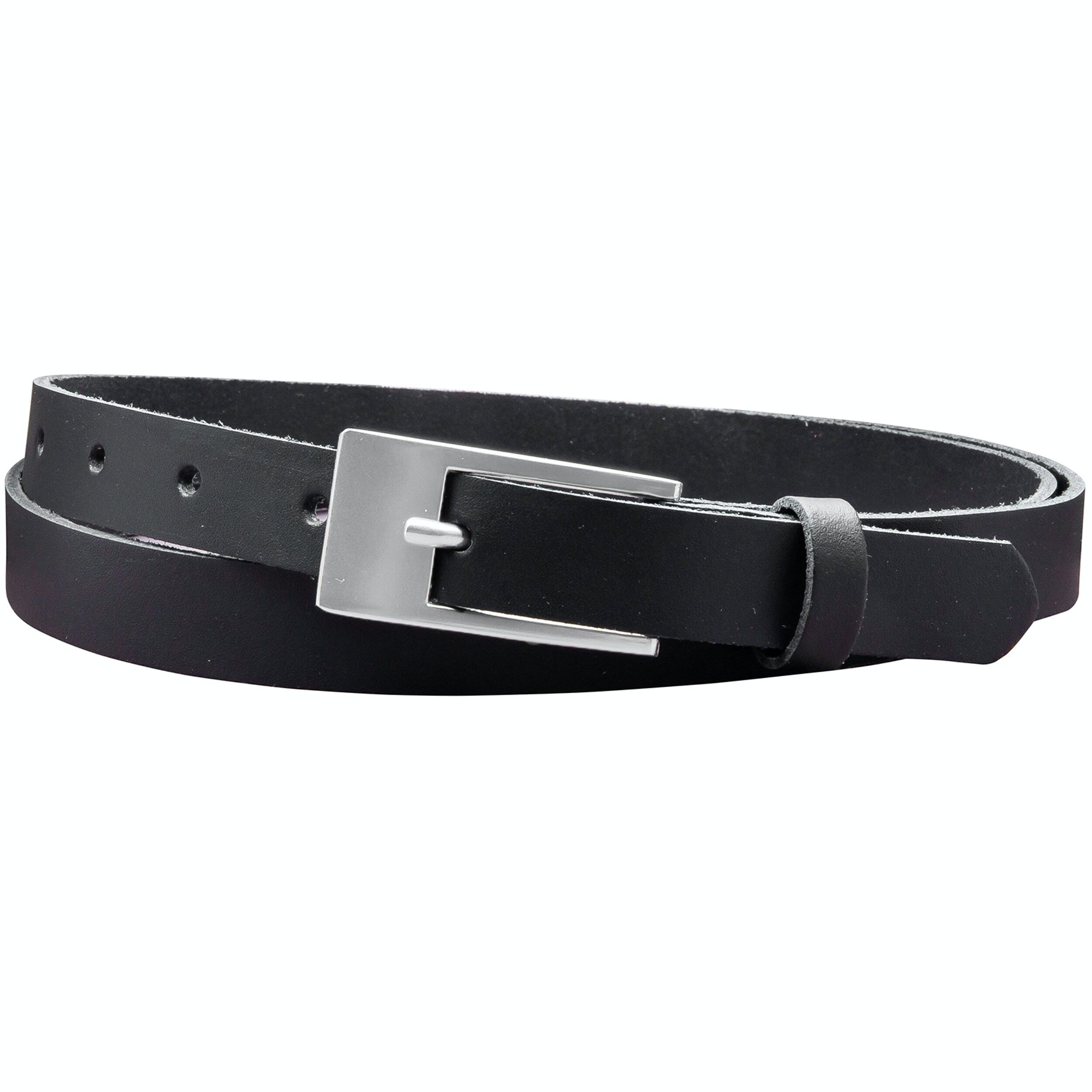 Cintura da 20 mm in pelle crosta modello EH14-SL-Nero