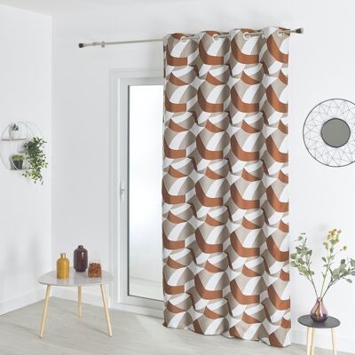 Jacquard Curtain - Brown - 140 X 260 cm