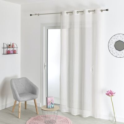Net Sheer With Metal Threads - White - 140 X 240 cm