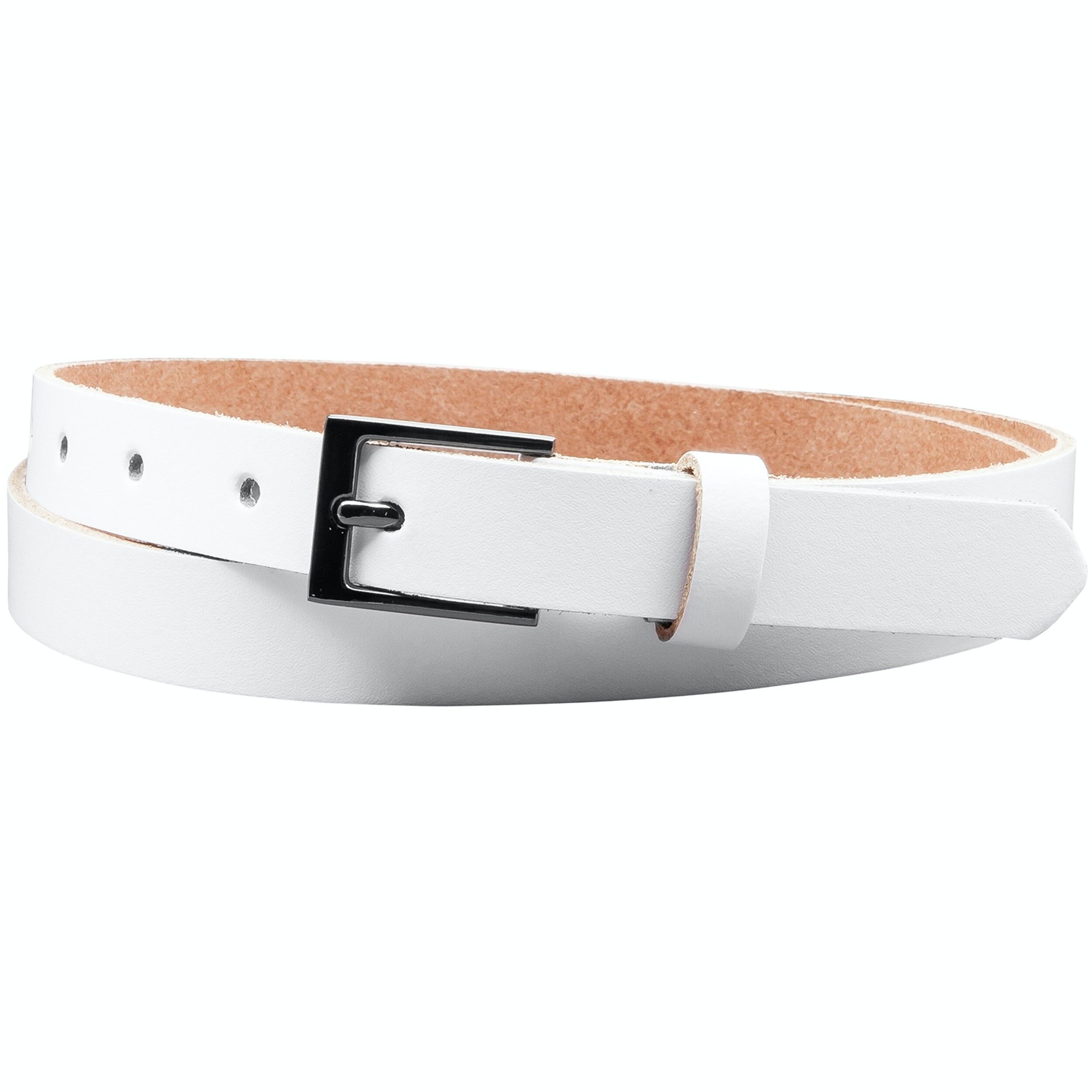 Cintura in pelle crosta da 20 mm modello EH17-SL-White