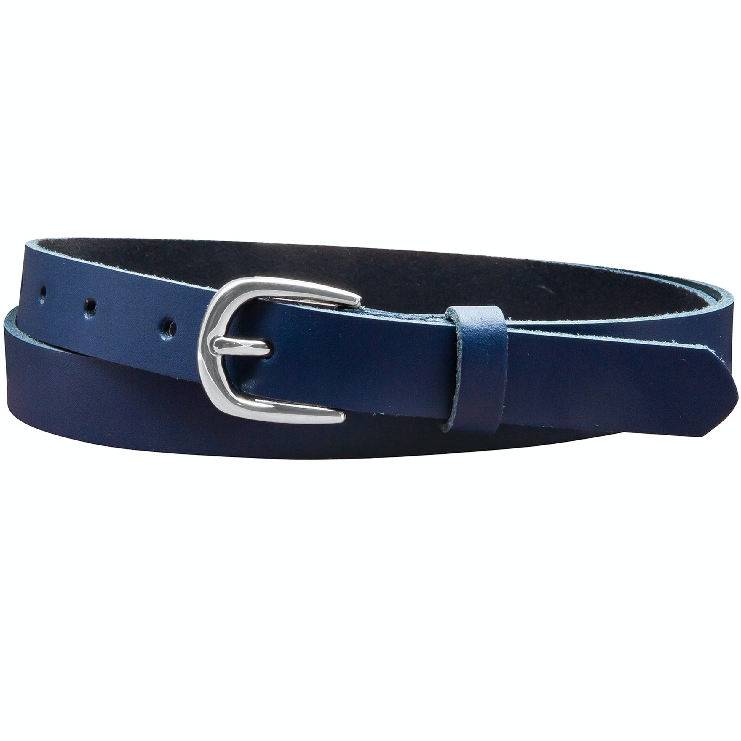 Cintura da 20 mm in pelle crosta modello EH18-SL-blu scuro