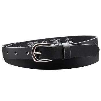 Ceinture 20 mm en croûte de cuir modèle EH18-SL-Noir 3