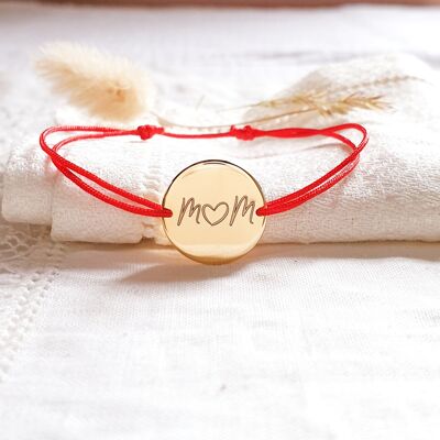 MOTHER'S DAY - Gold or silver plated MUM cord bracelet.
