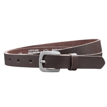 Ceinture 20 mm croûte de cuir modèle EH15-SL-Dark Brown 2