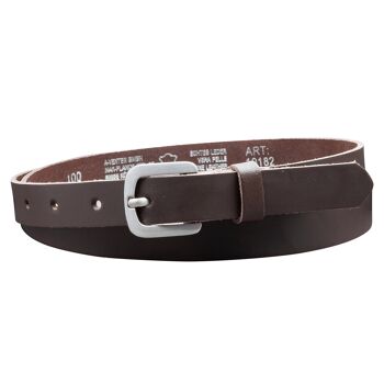 Ceinture 20 mm croûte de cuir modèle EH15-SL-Dark Brown 3