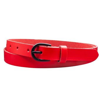 Ceinture 20 mm en croûte de cuir modèle EH19-SL-Rouge 1