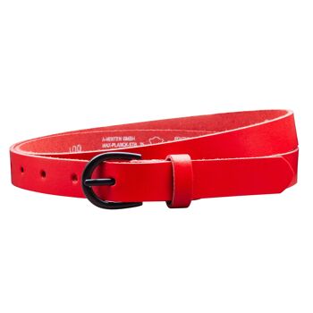 Ceinture 20 mm en croûte de cuir modèle EH19-SL-Rouge 2