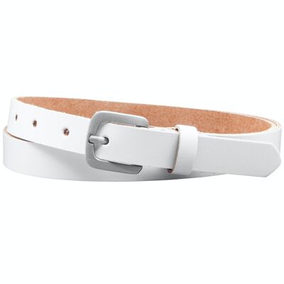 Ceinture en croûte de cuir 20 mm modèle EH15-SL-Blanc