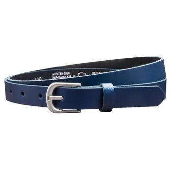 Ceinture 20 mm croûte de cuir modèle EH16-SL-bleu foncé 2