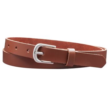 Ceinture 20 mm croûte de cuir modèle EH16-SL-Marron clair 1