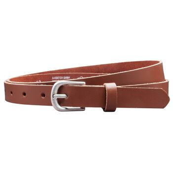 Ceinture 20 mm croûte de cuir modèle EH16-SL-Marron clair 2