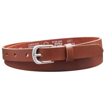 Ceinture 20 mm croûte de cuir modèle EH16-SL-Marron clair 3