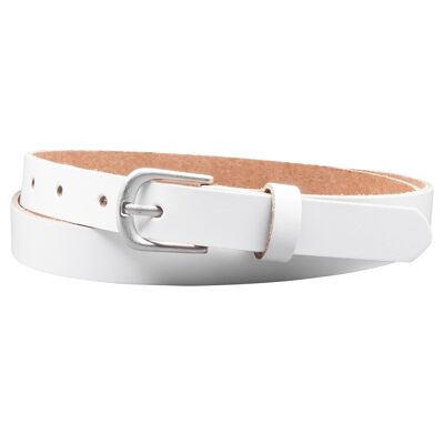 Ceinture en croûte de cuir 20 mm modèle EH16-SL-Blanc
