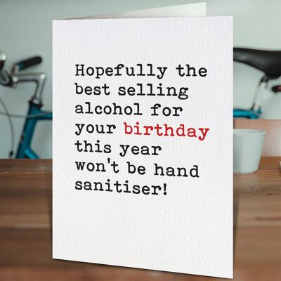 Sanitiser Funny Birthday Card