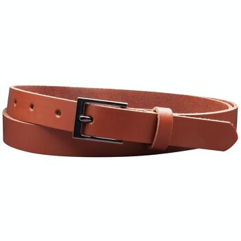 Ceinture 20 mm croûte de cuir modèle EH17-SL-Cognac 1