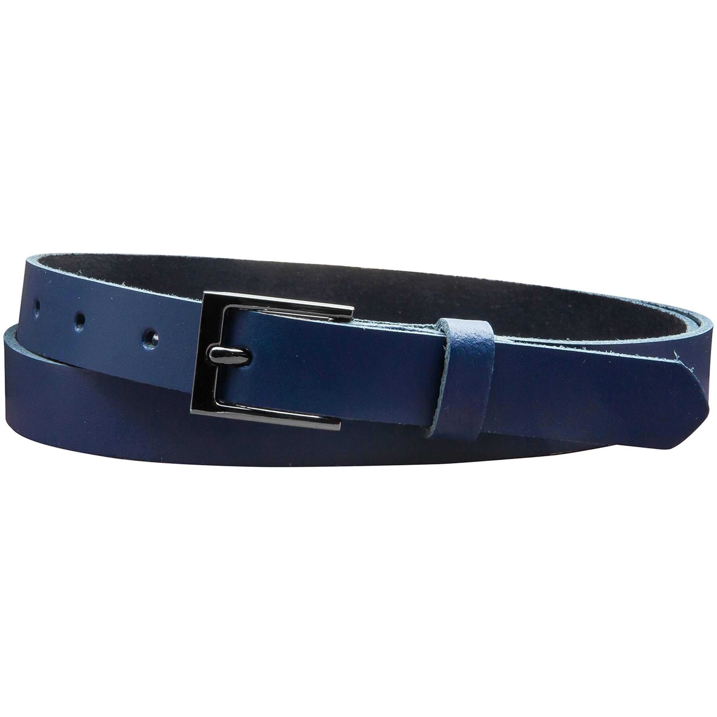 Cintura da 20 mm in pelle crosta modello EH17-SL-blu scuro