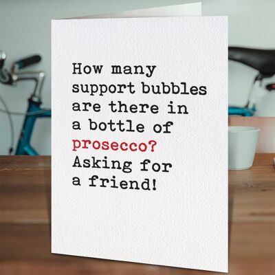 Support Bubble Funny Birthday Card
