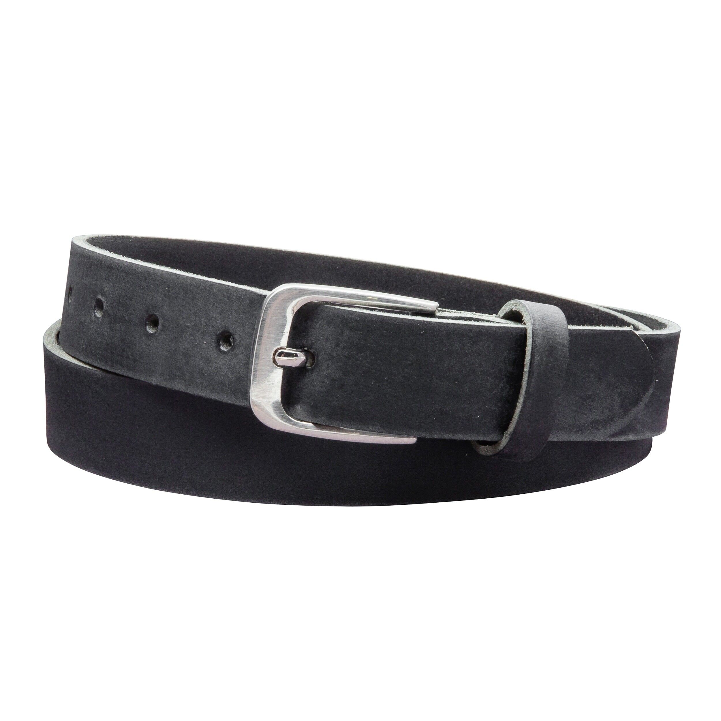 Cintura 30mm in Pelle Levigata Modello EH317-GE Nera