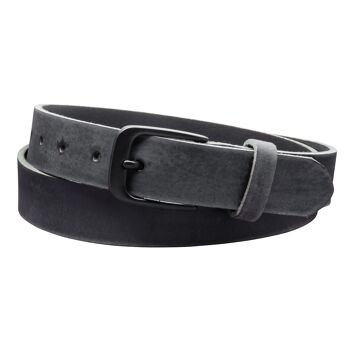 Ceinture 30mm Cuir Aiguisé Modèle EH318-GE Noir 1