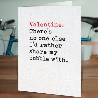 Valentine Bubble Funny Valentines Card