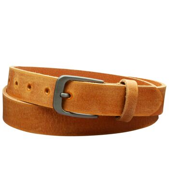 Ceinture 30 mm Cuir ciré modèle EH319-GE-Cognac 1