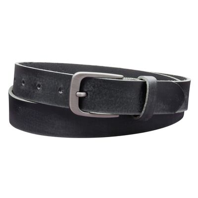 Ceinture 30mm Cuir Aiguisé Modèle EH319-GE-Noir