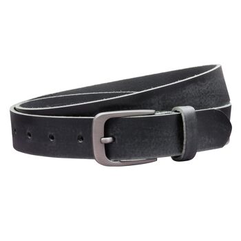 Ceinture 30mm Cuir Aiguisé Modèle EH319-GE-Noir 2