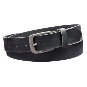 Ceinture 30mm Cuir Aiguisé Modèle EH319-GE-Noir 3