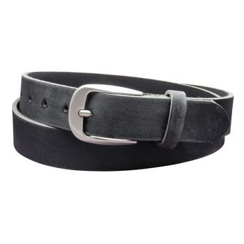 Ceinture 30 mm Cuir Adouci modèle EH32-GE-Noir 1