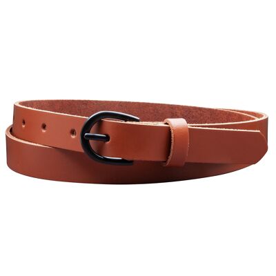 Ceinture 20 mm croûte de cuir modèle EH19-SL-Cognac