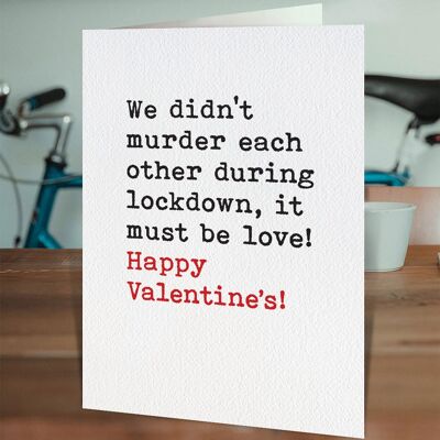 Lockdown Valentines Funny Valentines Card