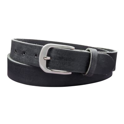 Ceinture 30mm Cuir Aiguisé Modèle EH323-GE Noir