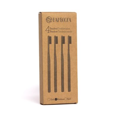 Cepillos de dientes Bambooya - Set de 4