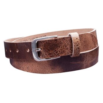 Ceinture 30mm Cuir Rustique Modèle EH317-RL-Marron Clair 3