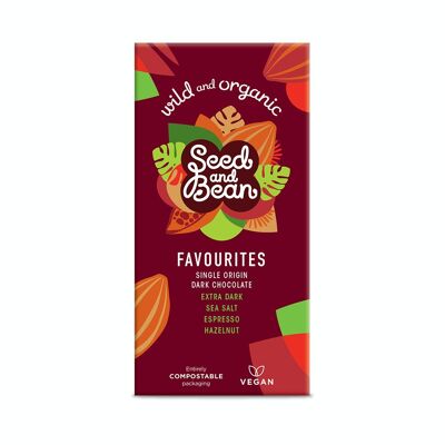 Organic Seed & Bean Vegan Favorites Riegel-Geschenkset (4 x 85 g)